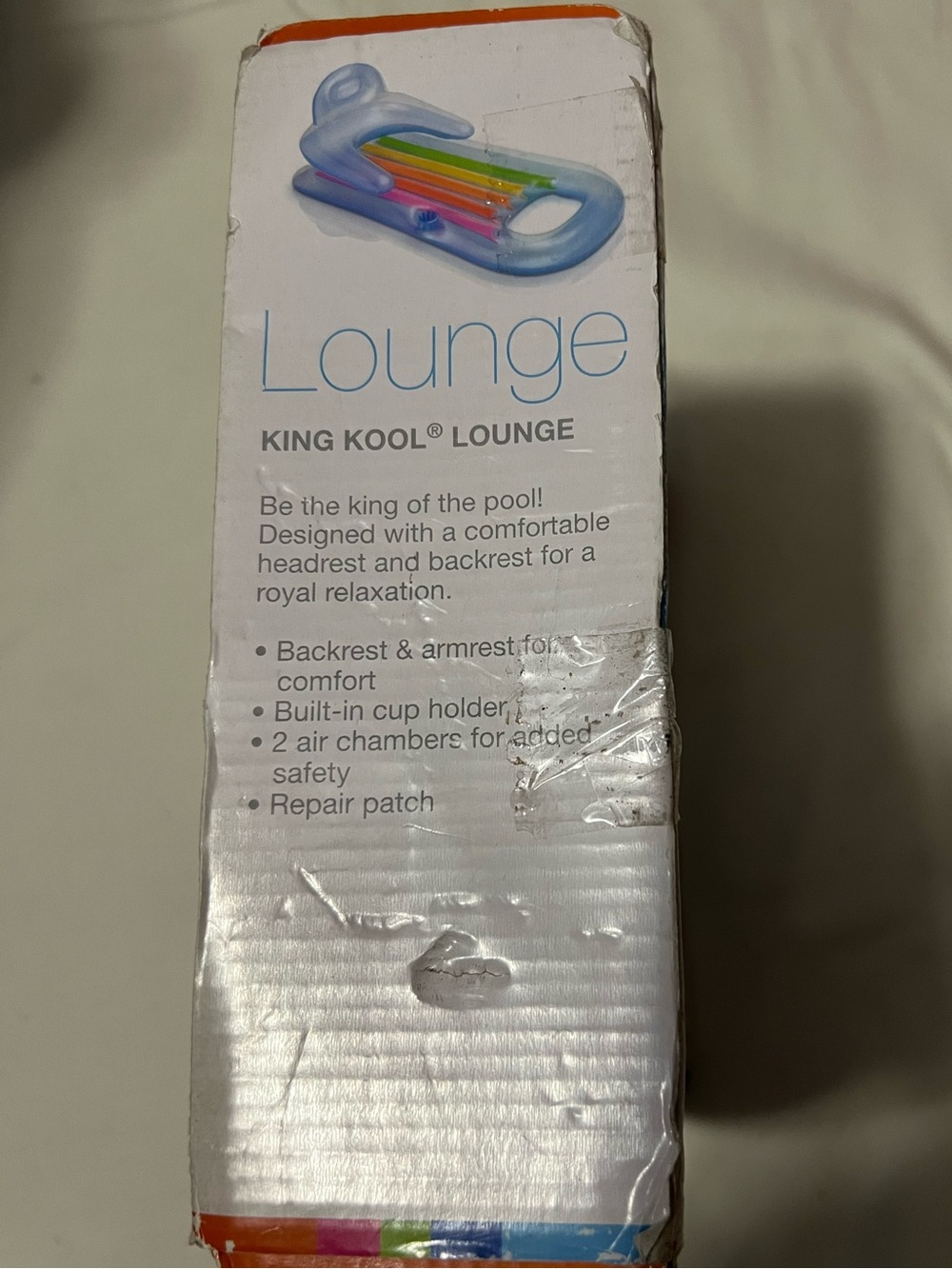 Intex Rainbow King Kool Inflatable Lounge - Blue - Picture 7 of 10